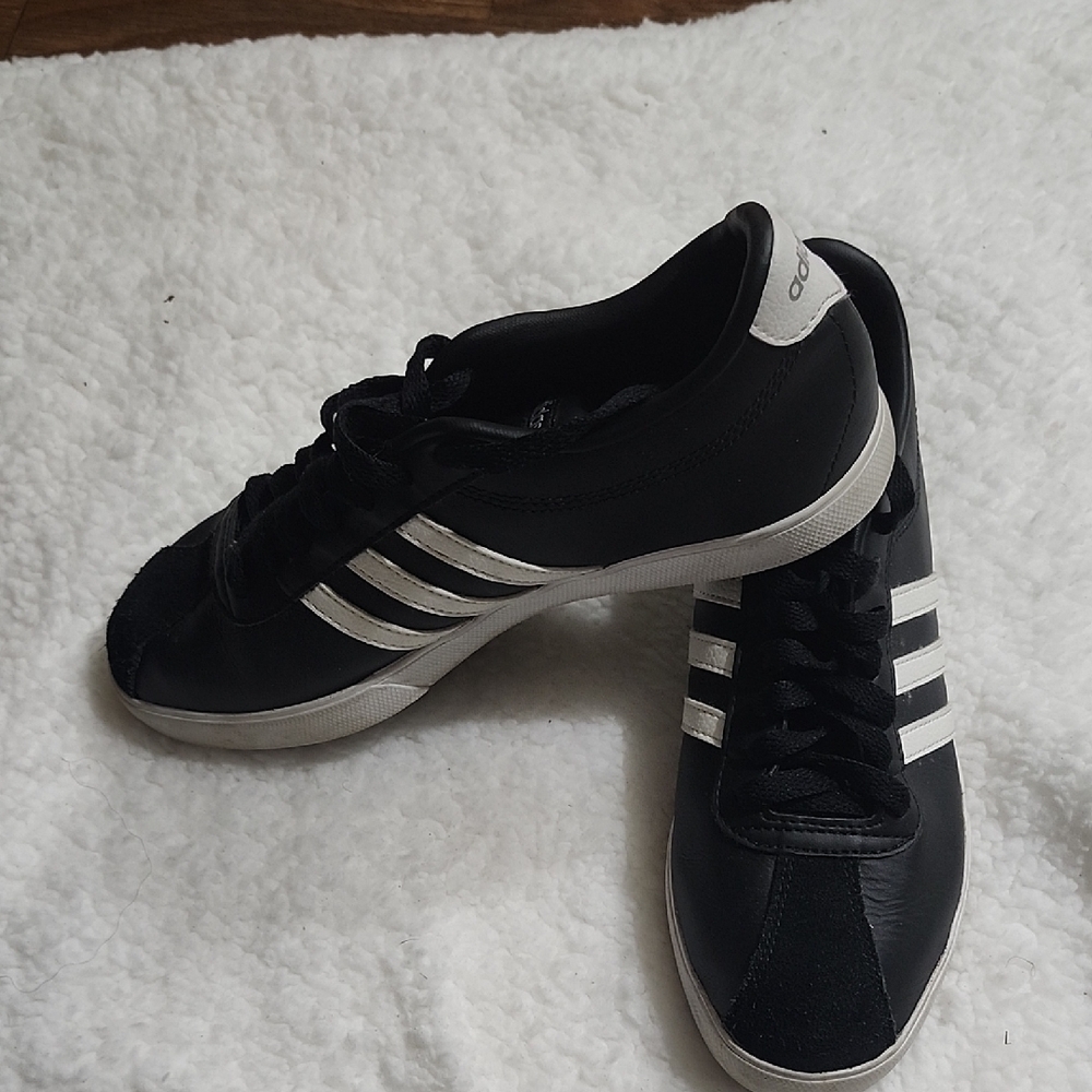 Adidas Women's Black and White Sneakers